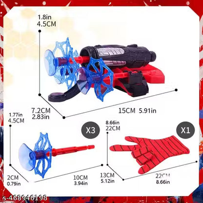 Spider Web Shooters Toy Hero Launcher Wrist Toy Set Spider-Man Web Shooters with Gadget,Birthday Gift for Kids, Sticky Wall Soft Bomb Funny Children's Educational Toys (Pack of 1)